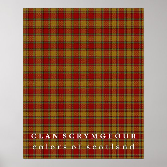 Clan Scrymgeour Colors of Scotland Tartan Poster (Front)