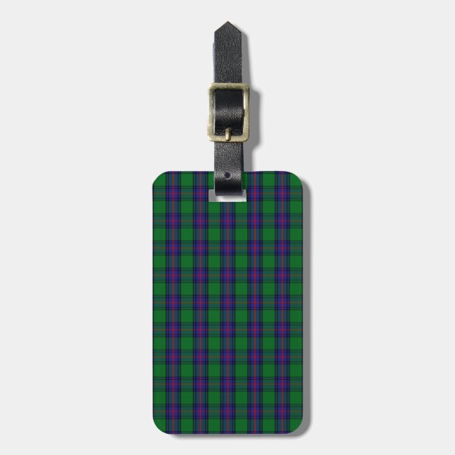 Clan Shaw Tartan Luggage Tag (Front Vertical)