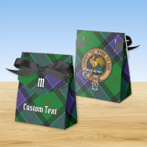Clan Sinclair Crest over Hunting Tartan Favor Boxes