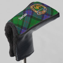 Clan Sinclair Crest over Hunting Tartan Golf Head Cover