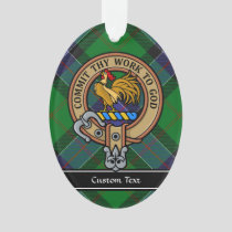 Clan Sinclair Crest over Hunting Tartan Ornament