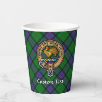 Clan Sinclair Crest over Hunting Tartan Paper Cups