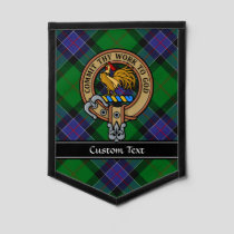 Clan Sinclair Crest over Hunting Tartan Pennant