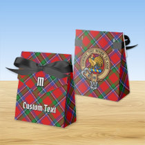 Clan Sinclair Crest over Red Tartan Favor Boxes
