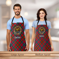 Clan Sinclair Crest over Tartan Apron