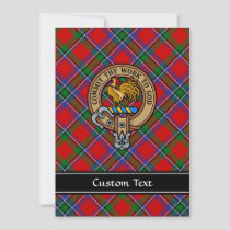 Clan Sinclair Crest over Tartan Invitation