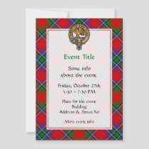 Clan Sinclair Crest over Tartan Invitation