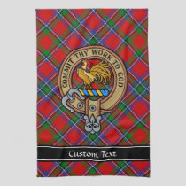 Clan Sinclair Crest over Tartan Kitchen Towel