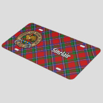 Clan Sinclair Crest over Tartan License Plate