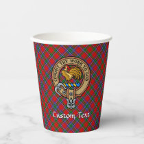 Clan Sinclair Crest over Tartan Paper Cups
