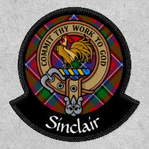 Clan Sinclair Crest over Tartan Patch
