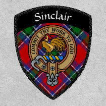 Clan Sinclair Crest over Tartan Patch