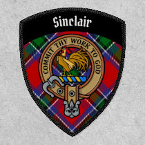 Clan Sinclair Crest over Tartan Patch