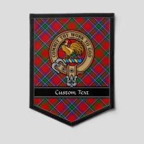 Clan Sinclair Crest over Tartan Pennant