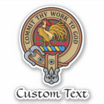 Clan Sinclair Crest over Tartan Sticker