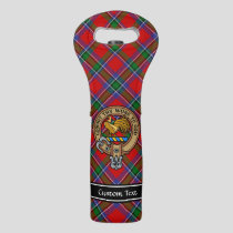 Clan Sinclair Crest over Tartan Wine Bag