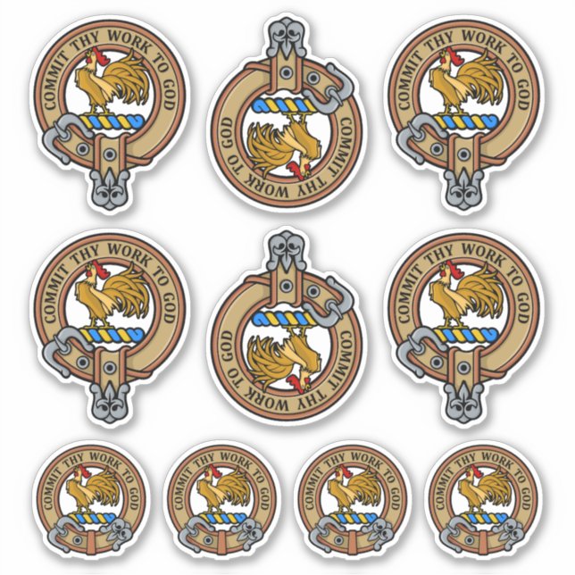 Clan Sinclair Crest Sticker Set (Front)