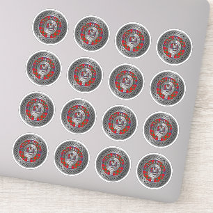 Clan Sinclair Crest & Tartan Knot Sticker
