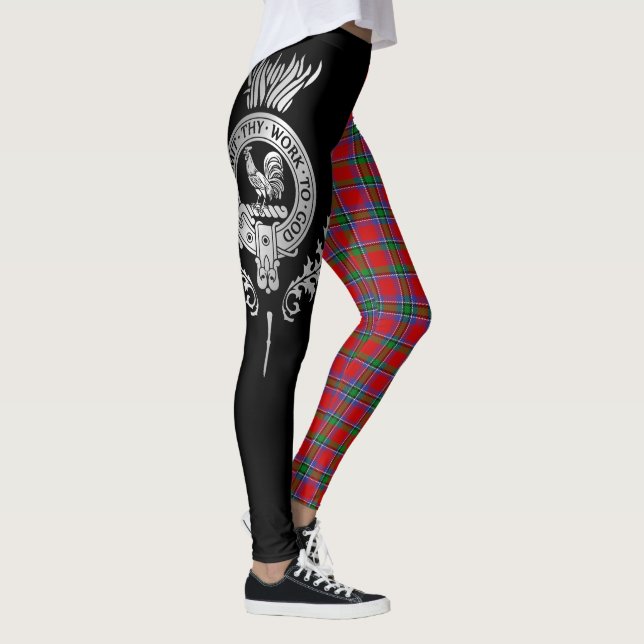 Clan Sinclair Crest & Tartan Leggings (Right)