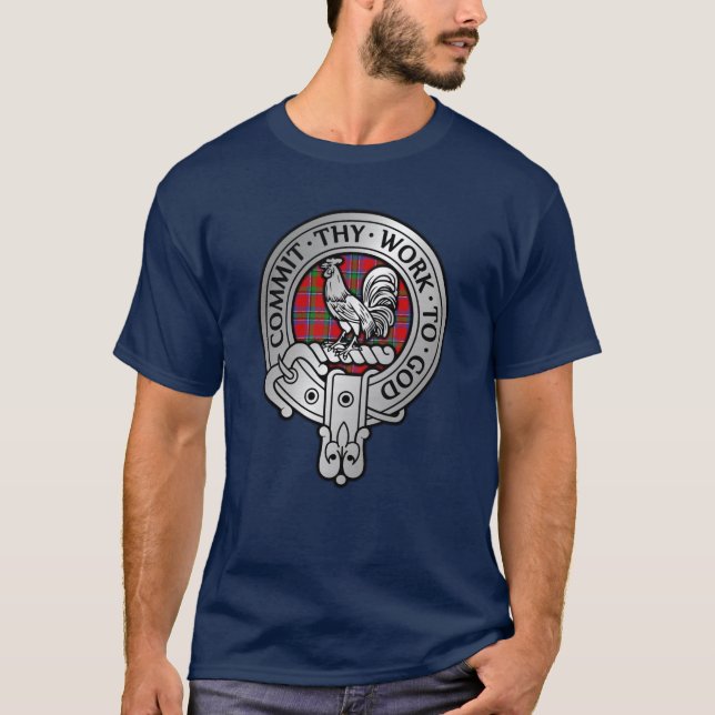 Clan Sinclair Crest & Tartan T-Shirt (Front)