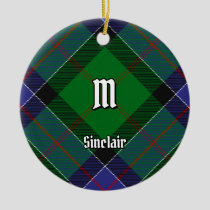 Clan Sinclair Hunting Tartan Ceramic Ornament