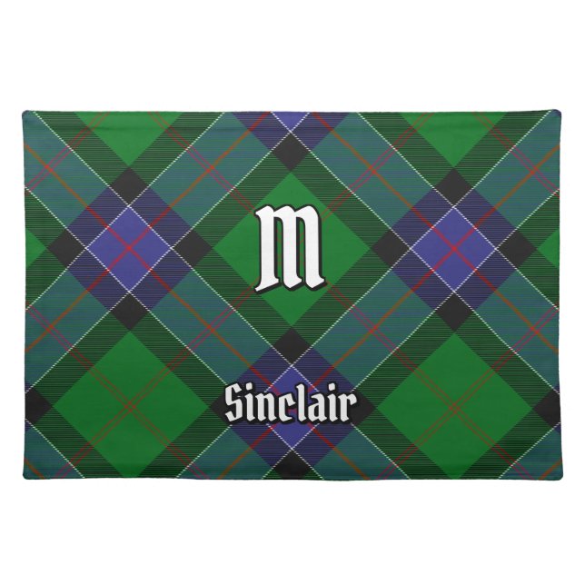 Clan Sinclair Hunting Tartan Cloth Placemat (Front)