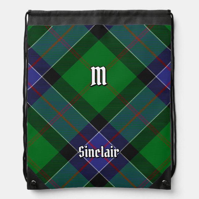 Clan Sinclair Hunting Tartan Drawstring Bag (Front)