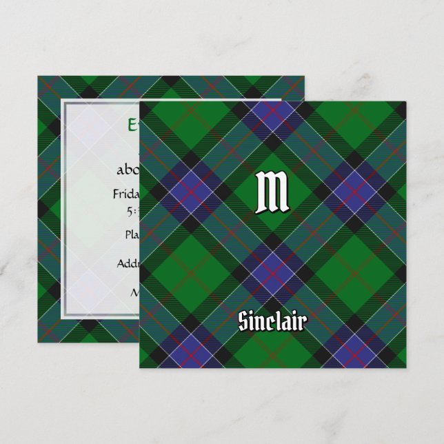 Clan Sinclair Hunting Tartan Invitation (Front/Back)