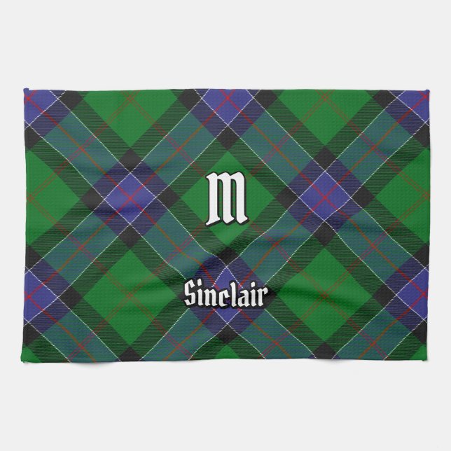 Clan Sinclair Hunting Tartan Kitchen Towel (Horizontal)