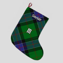 Clan Sinclair Hunting Tartan Large Christmas Stocking