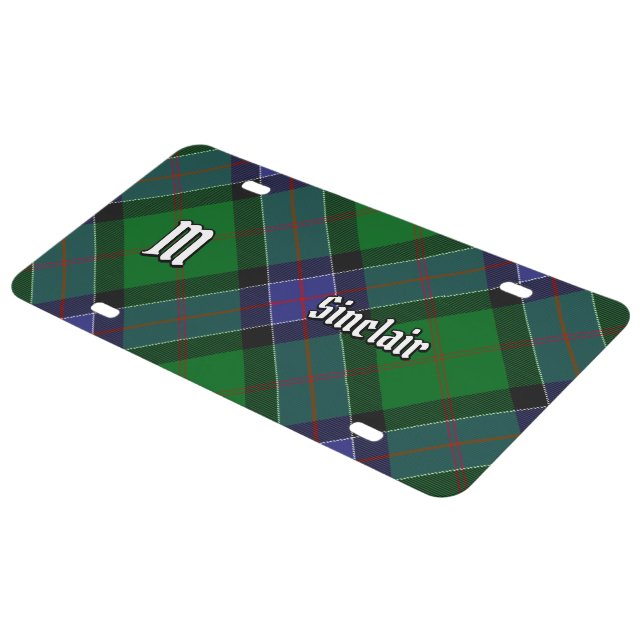 Clan Sinclair Hunting Tartan License Plate (Side)