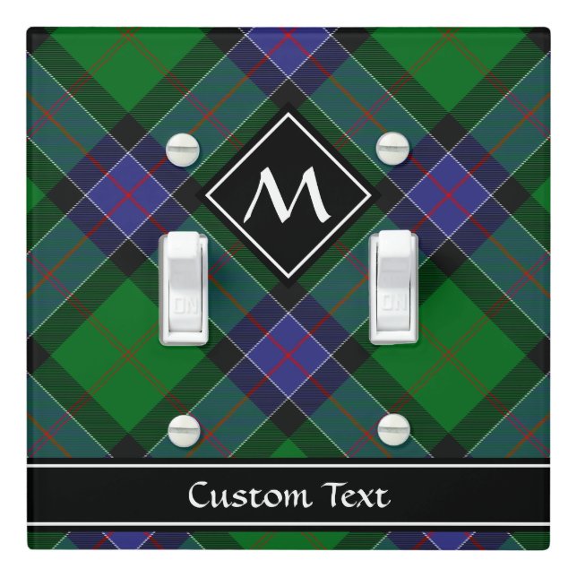 Clan Sinclair Hunting Tartan Light Switch Cover (In Situ)