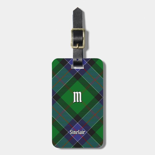 Clan Sinclair Hunting Tartan Luggage Tag (Front Vertical)