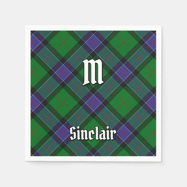 Clan Sinclair Hunting Tartan Napkins (Front)
