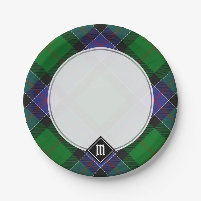 Clan Sinclair Hunting Tartan Paper Plates (Front)