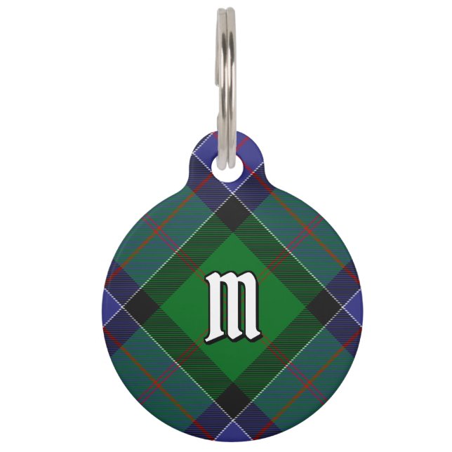Clan Sinclair Hunting Tartan Pet ID Tag (Front)