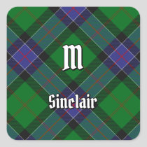 Clan Sinclair Hunting Tartan Square Sticker