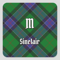 Clan Sinclair Hunting Tartan Square Sticker