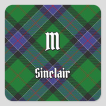 Clan Sinclair Hunting Tartan Square Sticker