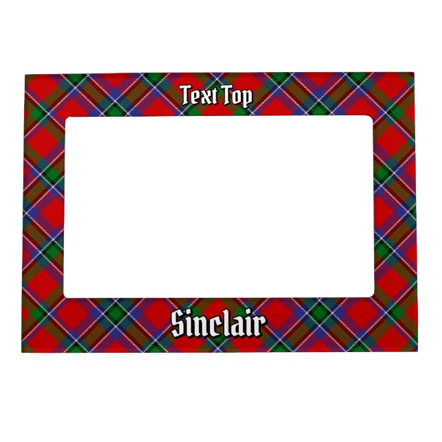 Clan Sinclair Red Tartan Magnetic Frame (Front)