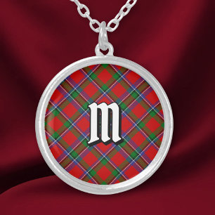 Clan Sinclair Red Tartan Silver Plated Necklace