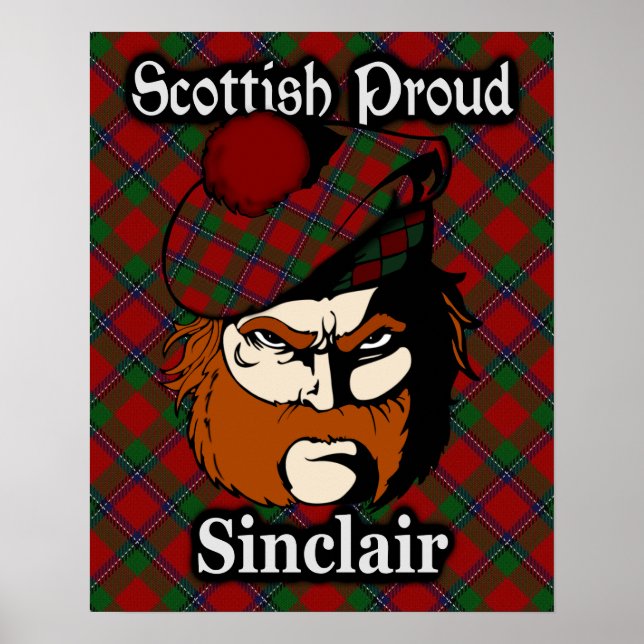 Clan Sinclair Scottish Tartan Poster (Front)