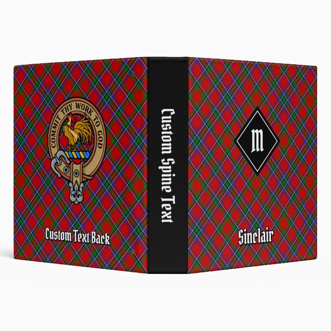 Clan Sinclair Tartan 3 Ring Binder (Background)