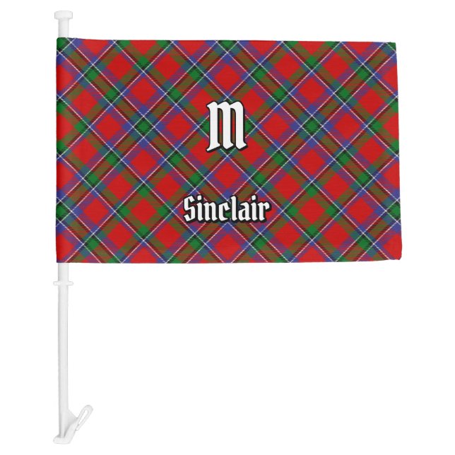Clan Sinclair Tartan Car Flag (Front)