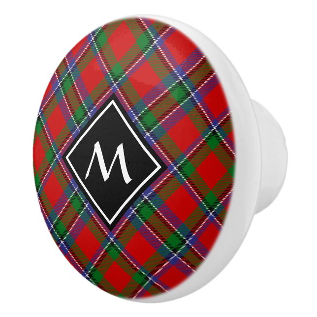 Clan Sinclair Tartan Ceramic Knob (Right)