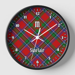 Clan Sinclair Tartan Clock
