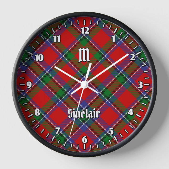 Clan Sinclair Tartan Clock (Front)
