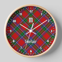 Clan Sinclair Tartan Clock