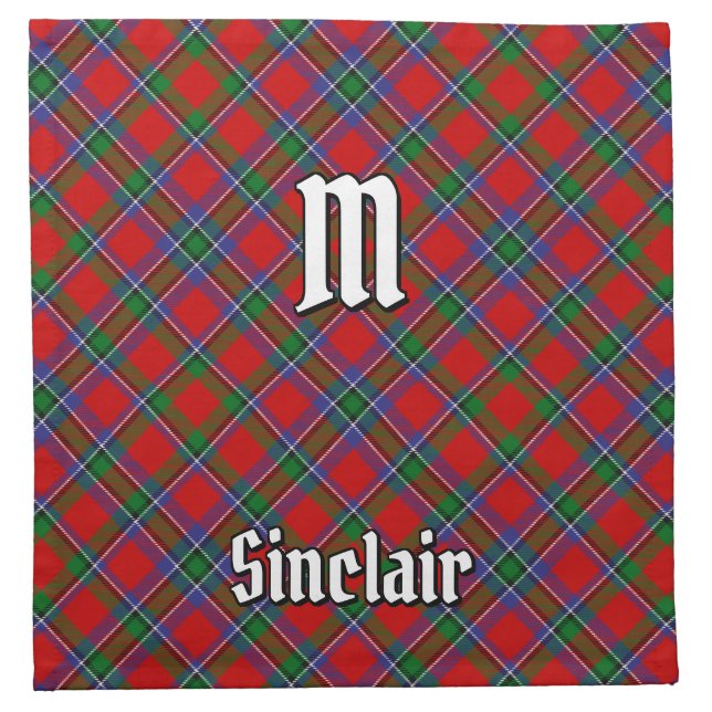 Clan Sinclair Tartan Cloth Napkin (Front)