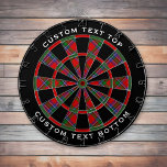 Clan Sinclair Tartan Dart Board<br><div class="desc">Clan Sinclair traditional tartan with modern colors. Seamless pattern. Two custom text areas on outer ring.</div>